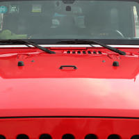 Manija De Capó De Coche Con Almohadilla De Goma Para Jeep Wrangler TJ 1997-2006 JK 2007-2018 Accesorios Exteriores ABS Acero Inoxidable/Rubber Negro Instalación Fácil - details 4