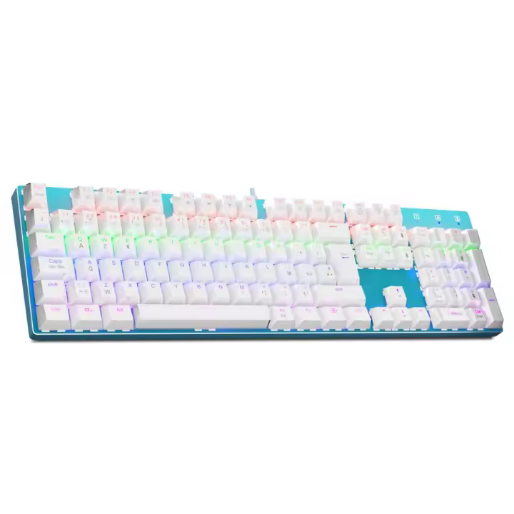 Teclado Mecánico De Juego E-YOOSO Z88 Rainbow FALCON Con Switches Azules Y Cableado 104 Teclas Compatible Con PC Y Laptop - 1
