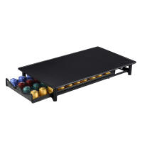 Cajón de 40 Cápsulas Café y Soporte de Máquina Cafetera para Nespresso Classic Funcional 2 en 1 丨Capacidad para 40 Cápsula丨Organizador de Café para Cocina u Oficina丨Ahorro de Espacio丨Material Resistente en Acero - details 0