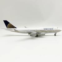 Modelo De Avión Miniatura United Airlines B747 30CM Escala 1:240 Con Base Y Ruedas Regalos De Avión Para Coleccionistas Y Decoración Del Hogar - details 2