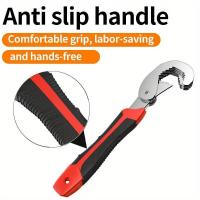 Juego De Llaves De Dos Manos Ajustable Multifuncional De Acero Al Carbono Para Tubería Universal Herramienta Manual De Grip - details 4