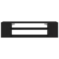 Mueble para TV de pared vidaXL en roble negro, 100x30x26.5 cm, de madera compuesta - details 4