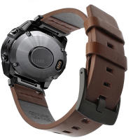 Correa De Reloj De Cuero Genuino 22mm Para Garmin Fenix 6X 6 pro 7X 7 Easyfit Wristband Fenix 5 5X plus 3 3HR Compatible Con Hombres Y Mujeres - details 2