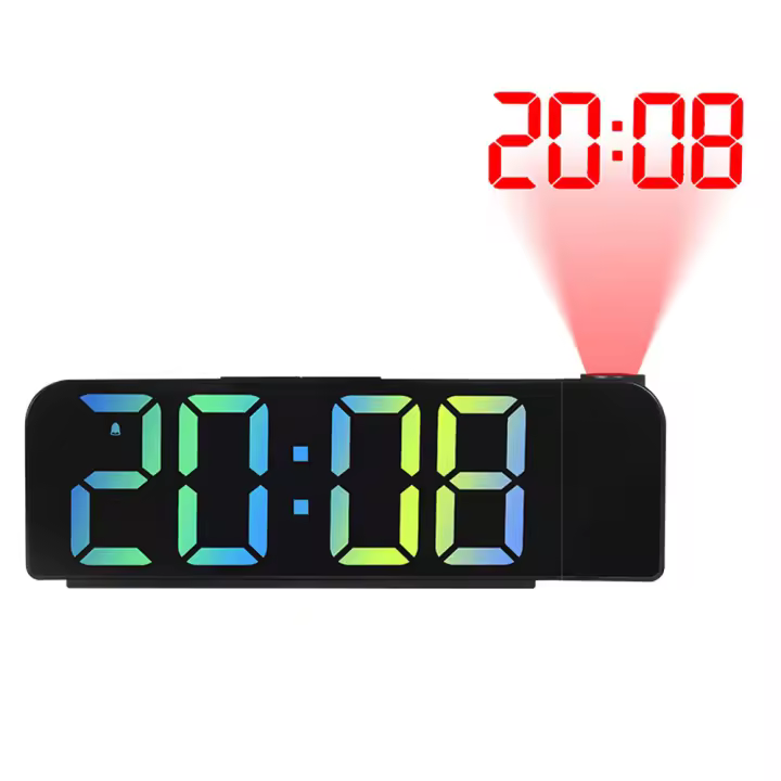 Digital alarm clock Simple projection alarm clock LED large font display electronic clock - 1