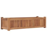 vidaXL Arriate de madera maciza de teca Dimensiones 30 x 30 x 30 cm,  40 x 40 x 40 cm,  50 x 50 x 50 cm y mas - details 2
