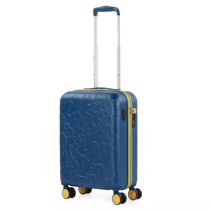 Maleta de CABINA Azul LOIS 55x36x20 cm Rígida 35 Litros con 4 RUEDAS dobles 360 Troquelada modelo Zion - 1