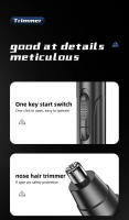 Trimmer De Pelo Nasal Eléctrico Potente Para Hombres Y Mujeres Motor De Alta Torque Y Bajo Ruido Ideal Para Eliminar Pelo De La Nariz Y Orejas - details 7