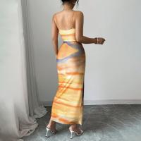 Vestido De Mujer Verano 2025 Sin Mangas Bodycon Midi Con Estampado De Atardecer Vestido De Boda Fiesta Cocktail De Cintura Natural Long Skirt - details 1