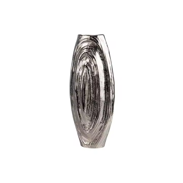 Florero Aluminio Plateado 21x12x47 Cm - 1