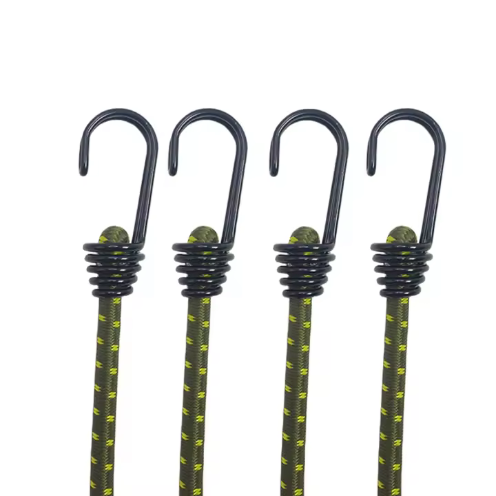 4pcs/set Cordel Elástico Engrosado Para Acampar Cuerda De Ajuste Para Sujeción De Tentación Y Empaque De Maletas 60cm Duradero - 1