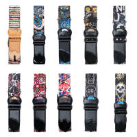 Correa De Guitarra Eléctrica Y Acústica Ajustable De Poliéster Con Estampado De Color Accesorios Para Guitarra Parts & Accessories - details 0