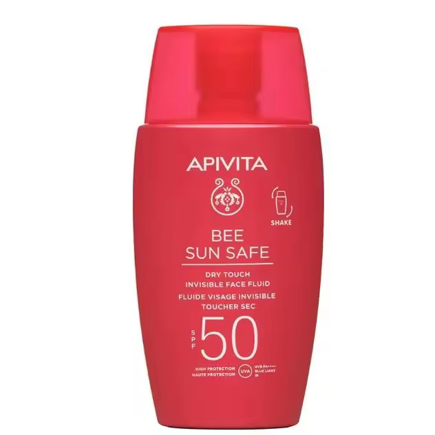 Apivita BEE SUN SAFE FLUIDO FACIAL INVISIBLE TOQUE SECO SPF 50 Un protector solar no graso - 1