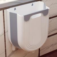 Basurero Plegable De Cocina Y Baño Colgante Y Montado En La Pared Accesorio De Cocina Para Armario De Casa Y Oficina - details 2