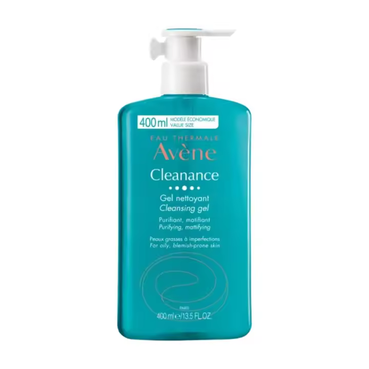 Avène Cleanance Gel Limpiador 400 Ml - Purifica, Limpia y Matifica - Para Pieles Sensibles y Grasas - Rostro y Cuerpo - Gel Suave y Purificante - 1
