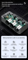Adaptador De Carga Rápida PD 191W Para Coche Con LED Y Interruptor 3En1 USB Carretel De Encendedor De Coche Con Mostrador De Voltaje - details 5