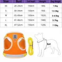Correa Y Arnes Para Perro Y Gato De Malla Transpirable Para Verano Con Reflejos Seguro Para Chihuahua Yorkies Arnes De Cuello Básico Para Mascotas - details 0