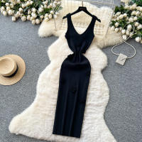 Vestido Wrap Sin Mangas De Encaje Floral REALEFT Para Mujer Elegante V-Neck Cintura Ajustada Longitud Media Pierna Vestido De Verano - details 9