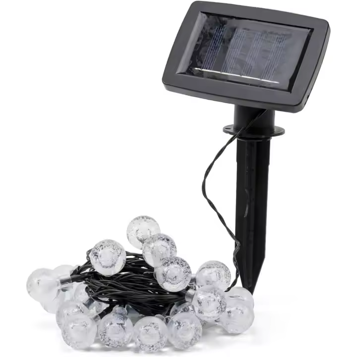 Guirnalda de Luces de Jardín - Luces LED de Exterior con Bombillas - Guirnalda Solar Recargable - Decoración para Interior y Exterior [Clase de eficiencia energética A] para Jardín, Boda, Vacaciones, Navidad, Terraza, las vacaciones - 1