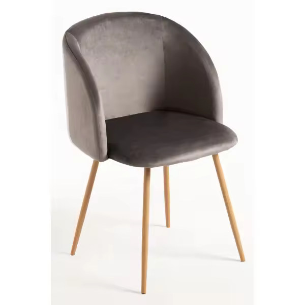 Silla Velt Terciopelo - Gris oscuro - 1