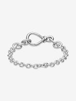 Pandora - VENTA FINAL - Pulsera de Cadena with infinite nude Grueso-Plata de Ley - details 3