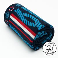 Toalla XXL playa náutica de algodón egipcio, súper absorbente y suave, con elegante motivo marino. Perfecta para sol, piscina o barco. - details 0