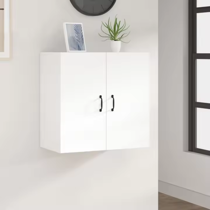 vidaXL Armario de pared madera contrachapada blanco 60x31x60 cm - 1