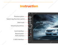 Navifly Jugador Multimedia Para Coche De 7 Pulgadas Táctil HD Universal 2 DIN Carplay FM BT Soporte Para Toyota Honda VW Corolla Camry Rav4 - details 6