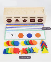 Juguete Educativo Montessori 2 En 1 Para Bebés Y Niños Con Cuentas Y Formas Juego De Aprendizaje De Colores Y Formas Caja Con Tapa Regalo Navideño Para Niños De 3 a 6 Años - details 9