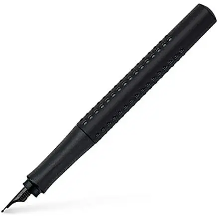 Faber castell pluma estilográfica grip edition all black m negro - 1