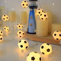 Cadena De Luces De Fútbol Con 10/20 LED Para Decoración De Habitaciones Y Restaurantes Luz Atmosférica Creativa Piloto Asumida Para Ventanas Y Fiestas Navideñas - details 10