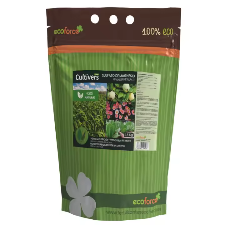 CULTIVERS Sulfato de Magnesio 2,5 kg. Abono Universal ecológico 100% Natural. Fertilizante de Magnesio Alta solubilidad - 1