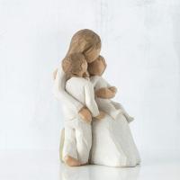 Estatua De Escultura Pintada a Mano Madre Con Niño Decoración Para Escritorio De Sala De Estar Regalo De Fiesta - details 1