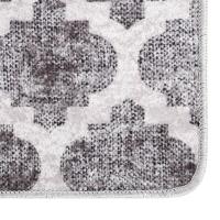 vidaXL Alfombra lavable antideslizante 120x180 cm Color Negro,  Mosaico,  Blanco y negro y mas Alfombras de área  Alfombra de Piso para Sala de Estar Dormitorio Habitación Salón - details 4