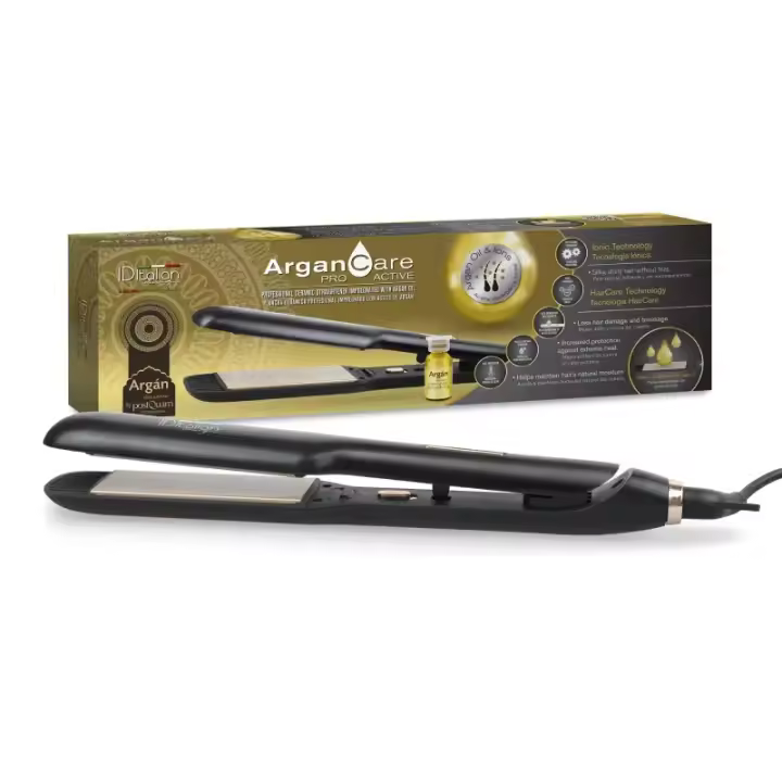 Italian Design - Planchas de Pelo con Tecnología HairCare y Placas Cerámicas con Aceite de Argán  Tecnología Iónica  Dual: Alisa y Riza  Apagado Automático y Cable Giratorio 360º - 1