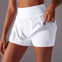 Shorts De Yoga Para Mujer Color Sólido Transpirables Secado Rápido Estilo Deportivo Para Verano Ciclismo Running Gimnasio - details 4