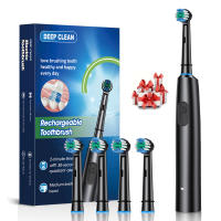 Cepillo De Dientes Eléctrico Recargable Para Adultos Con 8 Cabezas De Limpieza Suave Rotatoria Segura Y Eficiente Para Cuidado Oral Diario - details 3