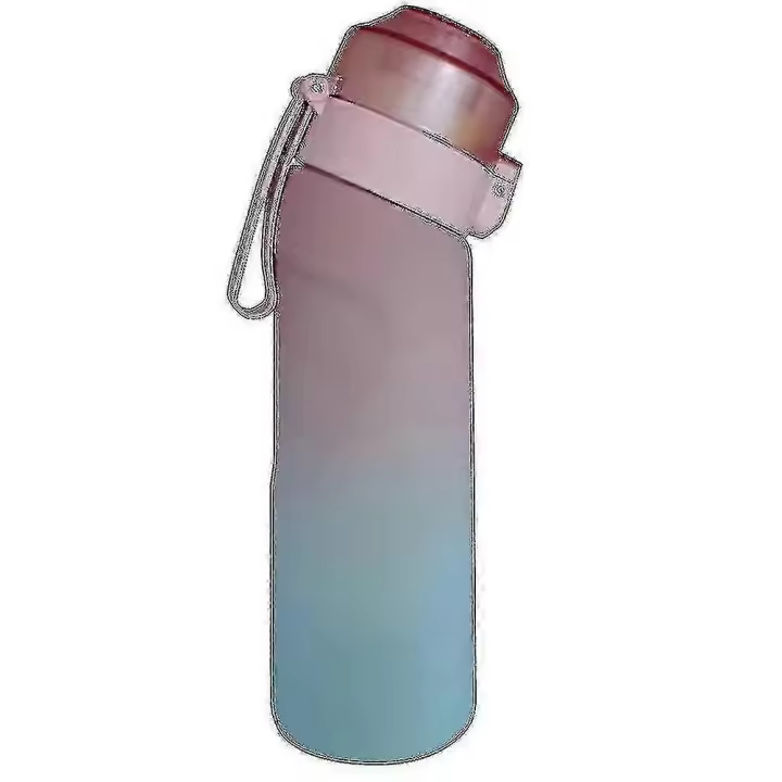Botella de agua aromatizada con 7 vainas de sabor Air Water Up Bottle Frosted Black 650ml Air Starter Up Set Water Cup para Camping Sport Tw - 1