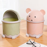 Bandeja De Papel Miniatura De Panda De Plástico Con Tapa Contenedor De Basura Para Escritorio Organizador De Mesa Para El Hogar Y Dormitorio - details 2