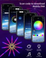 Cadena De Luces LED RGBIC Con Efecto De Fuego Controlado Por App Bluetooth Sincronizado Con Música 5V Para Decoración De Bodas Y Navidad - details 6