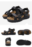 Sandalias De Verano Para Hombre Con Diseño De Playa Hechas a Mano En Cuero Genuino Antideslizantes Y Confortables Zapatos De Moda Para Exterior - details 20
