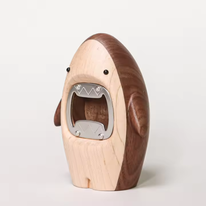 Ondinario De Madera Creativa De Ballena Abrebotellas Estatua Portátil Tornillo Para Vinagre Y Soda Herramienta De Decoración De Fiesta Para El Hogar - 1