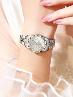 Reloj De Cuarzo Para Mujer BINBONG Moda Lujo Resistente Al Agua Luminoso Con Fecha Acero Inoxidable Regalo Para Novia Y Amantes - details 11