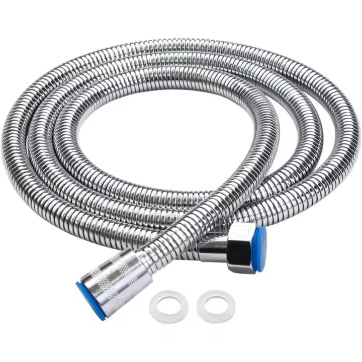 Manguera de Ducha Premium de 1,5 m Manguera de Ducha flexible de Maple inoxidable con juntas para Ducha de mano, cabezal de Ducha de mano, Chrome - 1