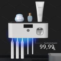 Set De Organizador Para Baño Con Soporte De Dientes Eléctricos Y Desinfección UV Secado Montaje En Pared Incluye Pasta De Dientes - details 2