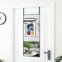 vidaXL Espejo de Puerta Cristal y Aluminio Salón Pasillo Interior Color Dorado,  Negro, y mas - details 1