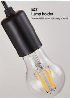 Lámpara De Pared Industrial Retro De Hierro Y Madera Nórdica E27 Para Interior Luz De Noche Para Dormitorio Y Comedor - details 5