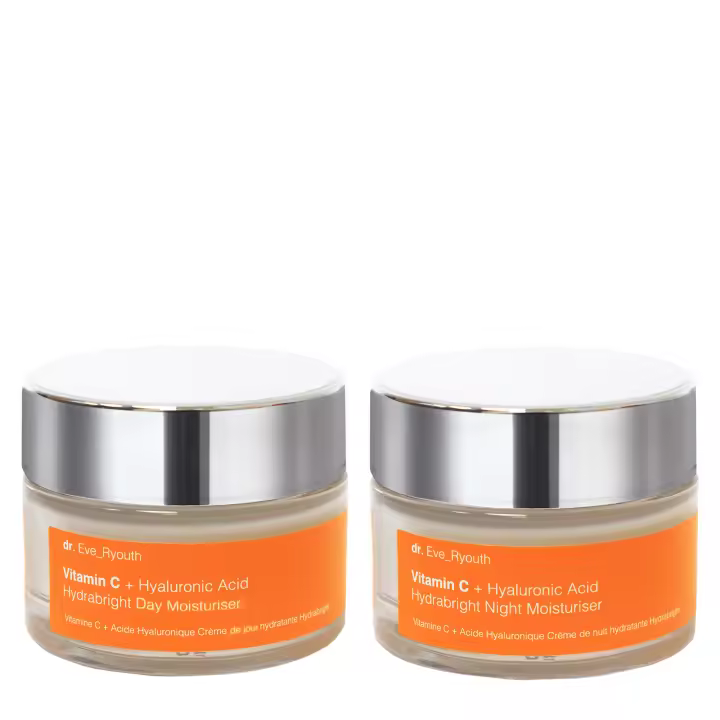 Hidratante de día Hydrabright con vitamina C y ácido hialurónico (50 ml) y hidratante de noche Hydrabright con vitamina C y ácido hialurónico (50 ml) - 1