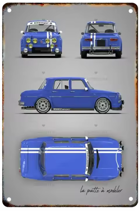 Pintura De Metal Vintage De Coche Antiguo Tablero De Anuncios Estilo RotoPoster Para Decoración De Pared Sala De Estar Club De Garage - 1
