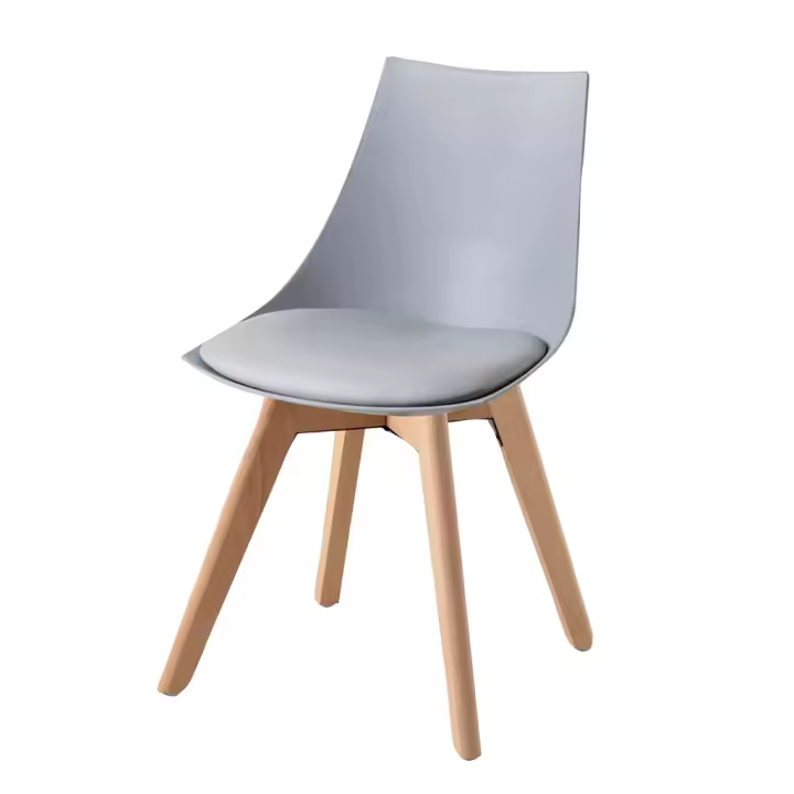 ORION91 Silla ALFA Acolchado Color Gris Patas Madera de Haya 48x55x78cm Comedor Oficina Salón Teletrabajo Cocina - SpazioLuzio - 1