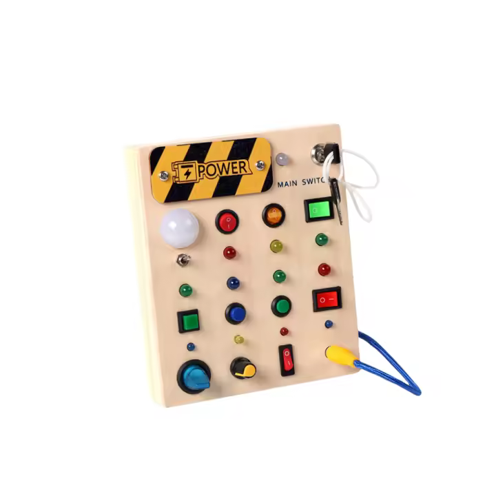 Tablero De Ocio Educativo Montessori Para Bebés Con LED Y Actividades Sensoriales Tablero De Juego Portátil Para Aprendizaje Infantil - 1